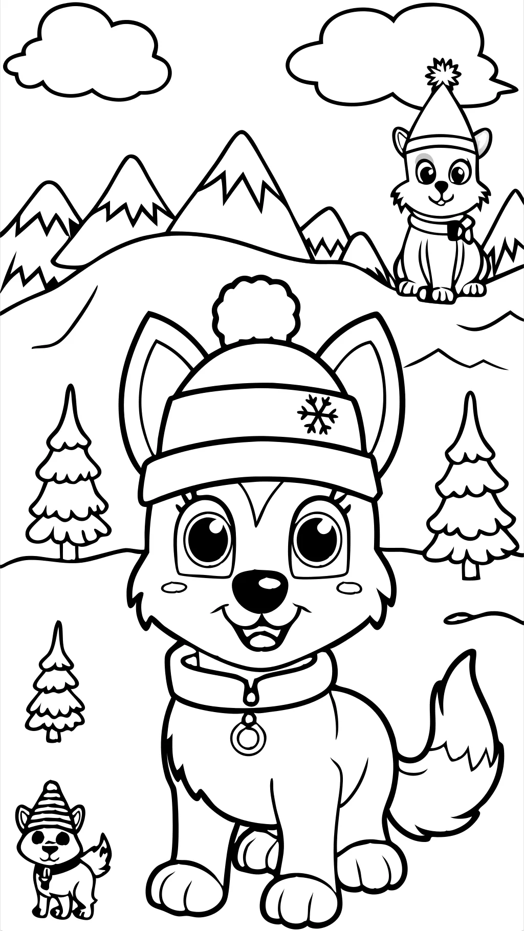 PAW PATROL Colorear Pages Everest